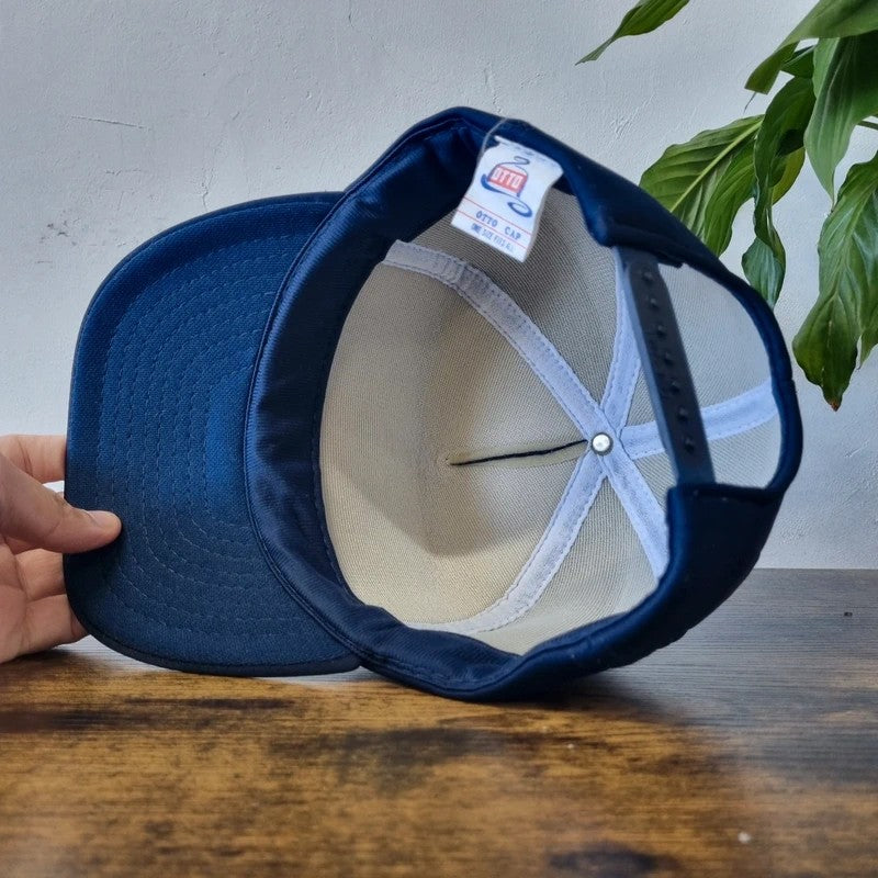 Vintage American Trucker Hat Snapback cap one size adjustable navy drillers