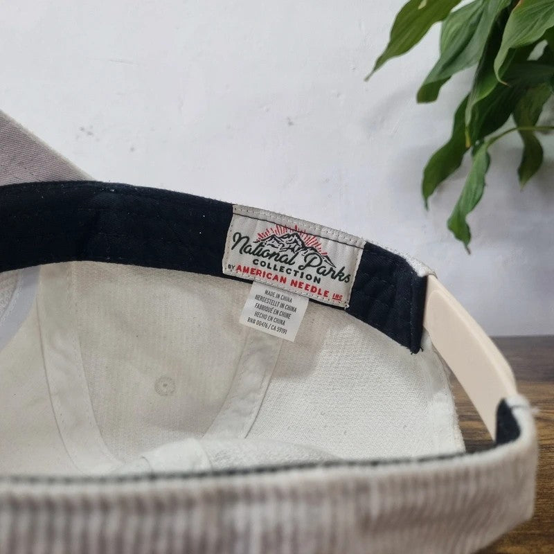 Vintage American Baseball Hat Snapback cap one size adjustable off white grand teton national park