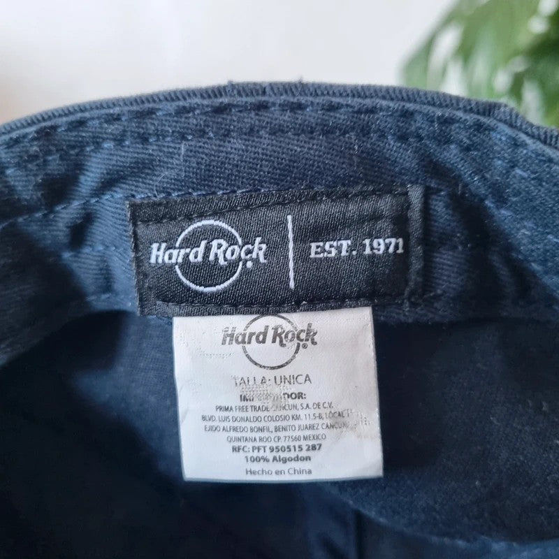 Hard Rock Baseball Hat Snapback cap one size adjustable navy riviera maya