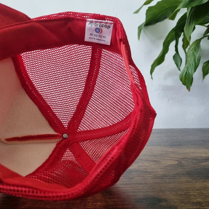 Vintage American Baseball Hat Snapback cap one size adjustable red