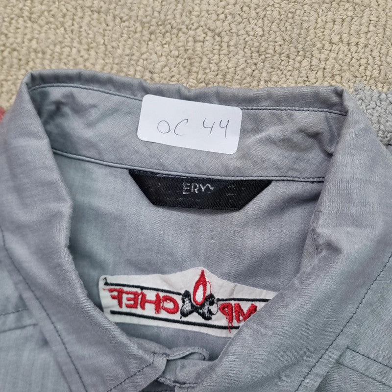 Vintage Arc'teryx Boxy Fit Cropped Shirt Short Sleeve Medium plain grey silver Button Up Skater