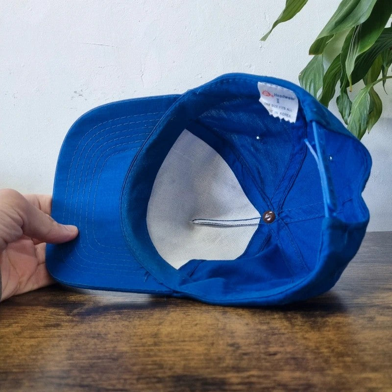 Vintage American Trucker Hat Snapback cap one size adjustable blue missouri bank