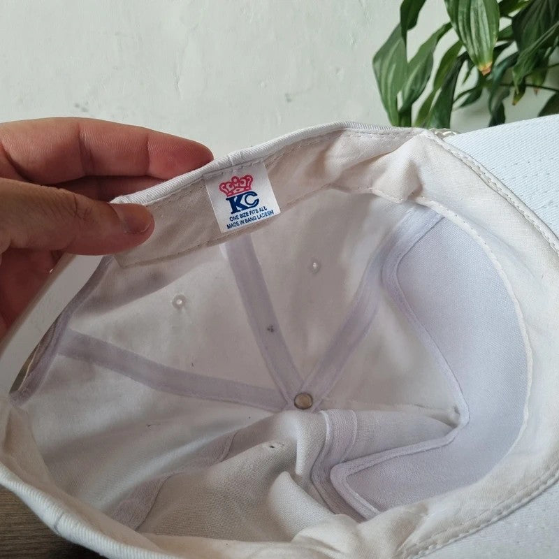 Vintage American Trucker Hat Snapback cap one size white brewester place retirement community