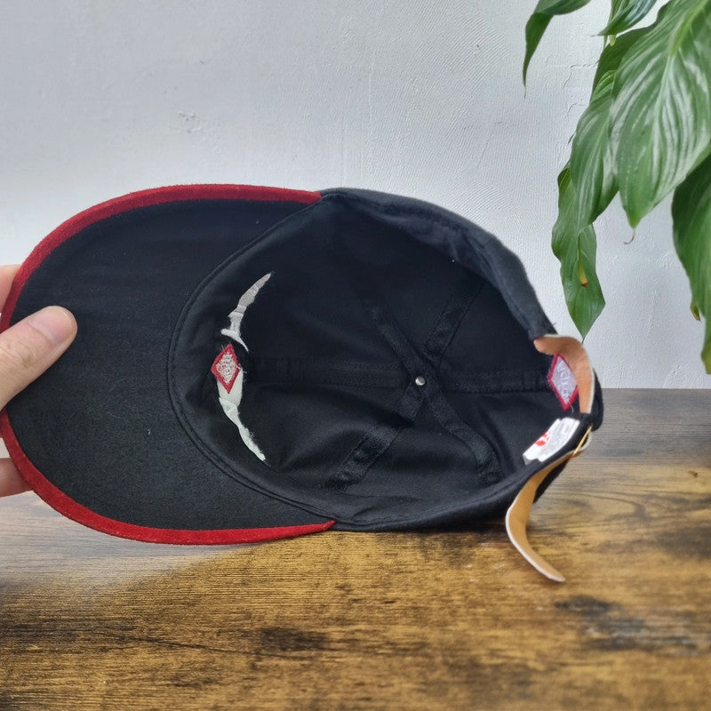 Vintage Agfa Film Basbeall cap strapback hat one size black red adjustable photography