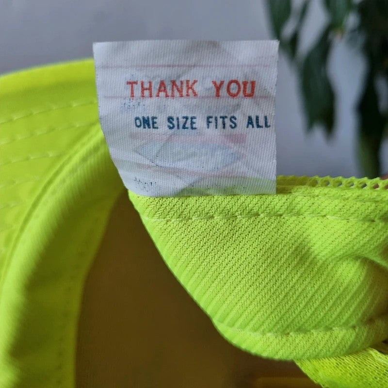 Vintage American Trucker Hat Snapback cap one size neon yellow tsmt Commitment to Excellence