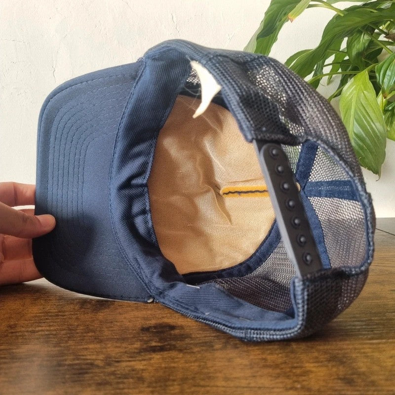 Vintage American Trucker Hat Snapback cap one size navy aluminium building system