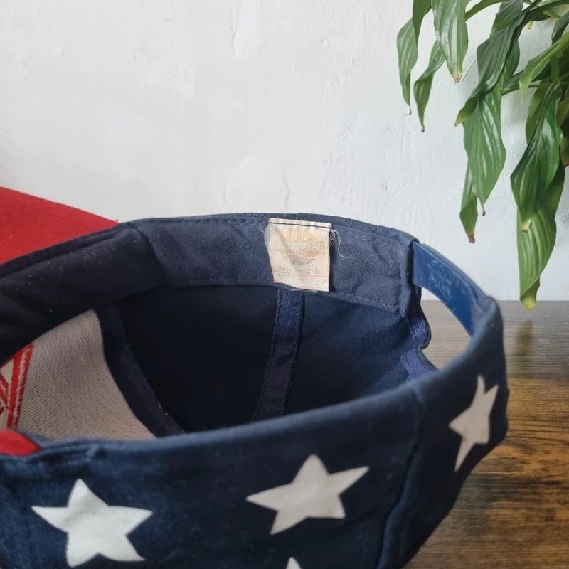 Vintage American baseball Hat Snapback cap one size adjustable Alied navy red Usa