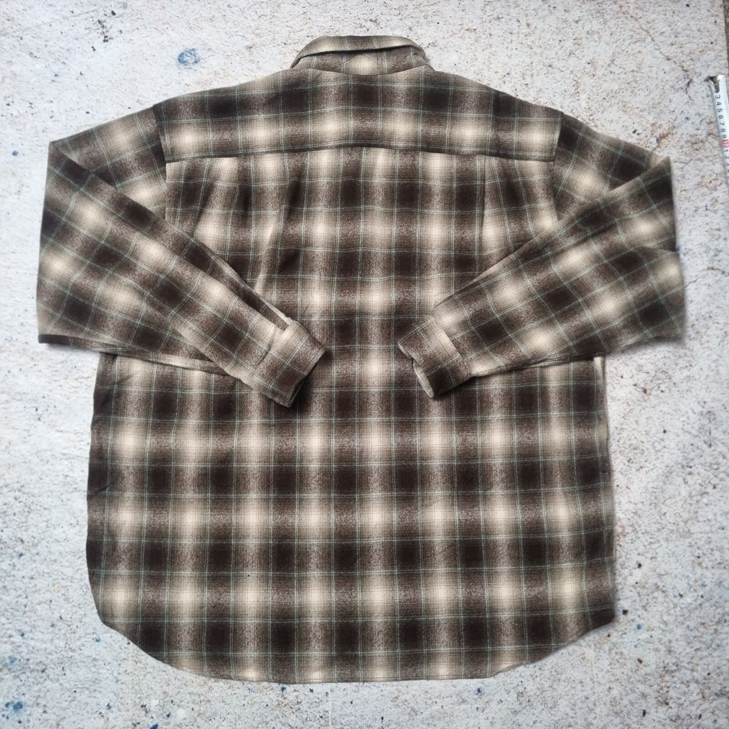 Pendleton Shirt Mens Checkered 100% Virgin Wool Flannel Button Up Brown Size XXL