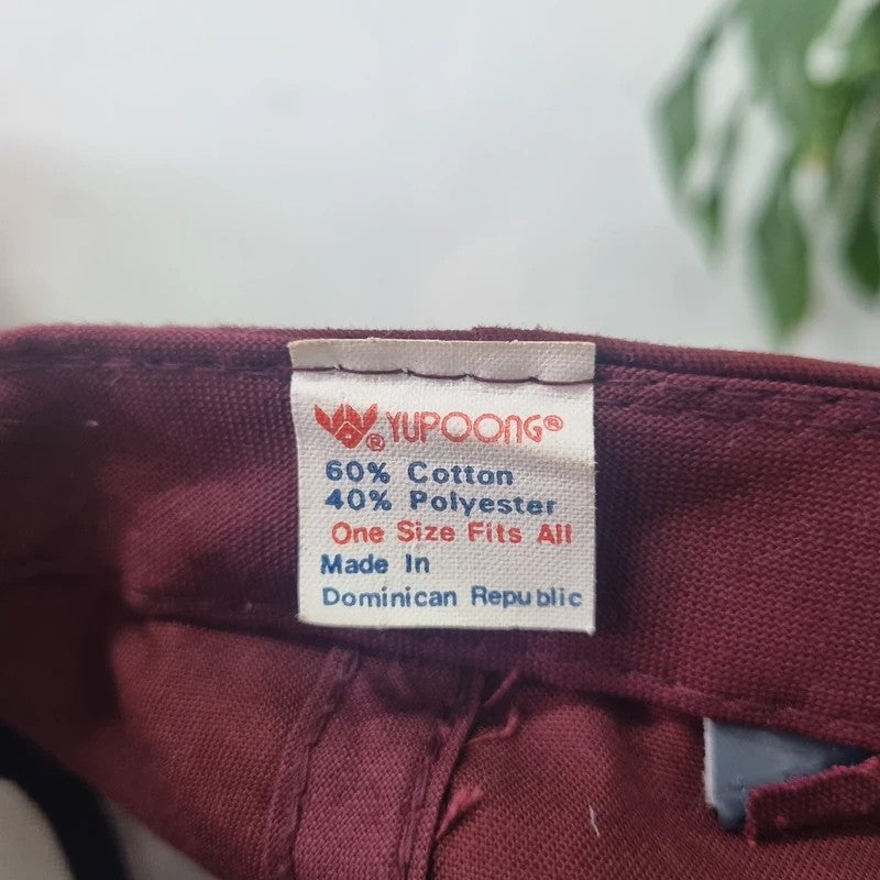 Vintage American Trucker Hat Snapback cap one size burgundy Lefties staples