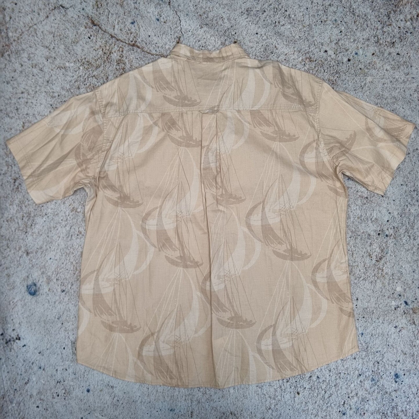 WOOLRICH SHIRT SHORT SLEEVE SAILOR HAWAIIAN - Brown - Size XL
