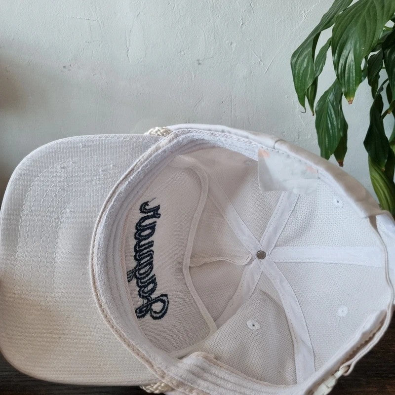Vintage American Trucker Hat Snapback cap one size adjustable white Jaguar