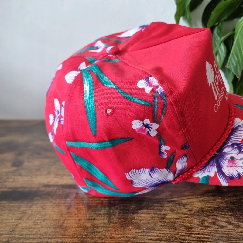 Vintage American Trucker Hat Snapback cap one size adjustable red catfish restaurant