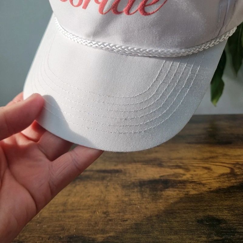 Vintage American Trucker Hat Snapback cap one size adjustable white Bride hen stag do