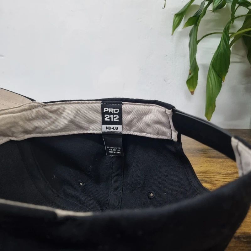 Vintage American baseball Hat Snapback cap one size adjustable black construction