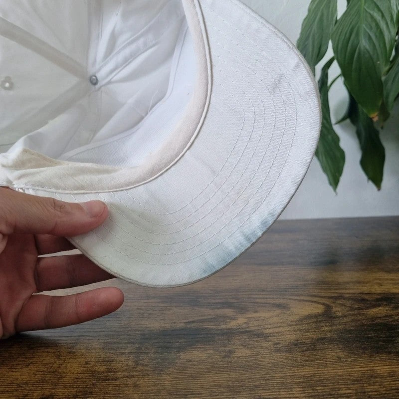 Vintage American Trucker Hat Snapback cap one size adjustable white captain nautical