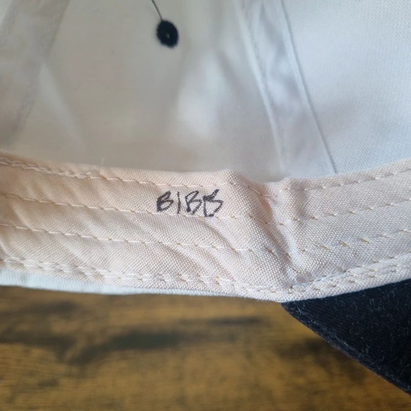 Vintage American Baseball Hat Snapback cap one size adjustable white black NYS