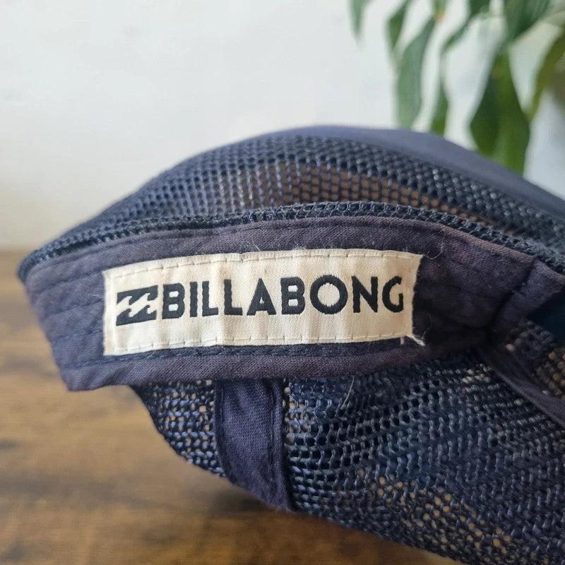 Vintage Billabong Trucker Hat Snapback cap one size adjustable navy