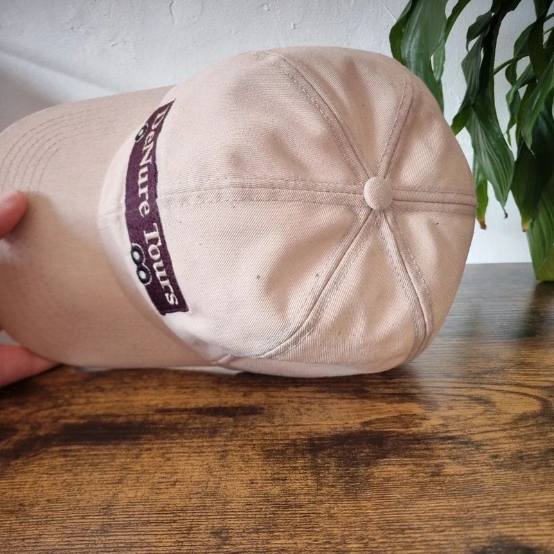 Vintage American baseball Hat Snapback cap one size adjustable beige denure tours