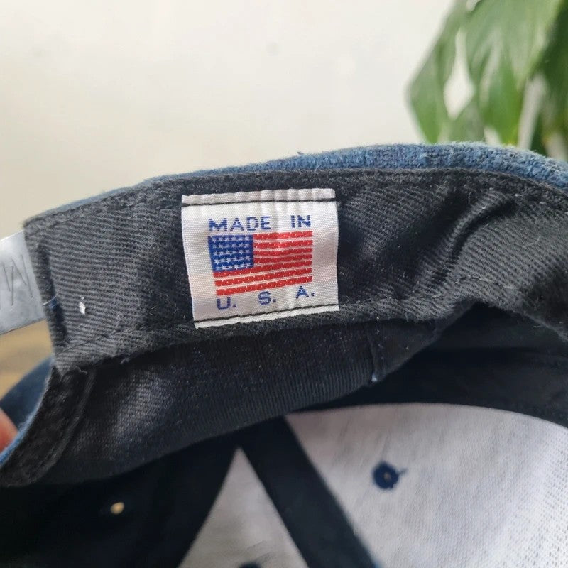 Vintage American denim Baseball Hat Snapback cap one size adjustable Streetamma blue beige