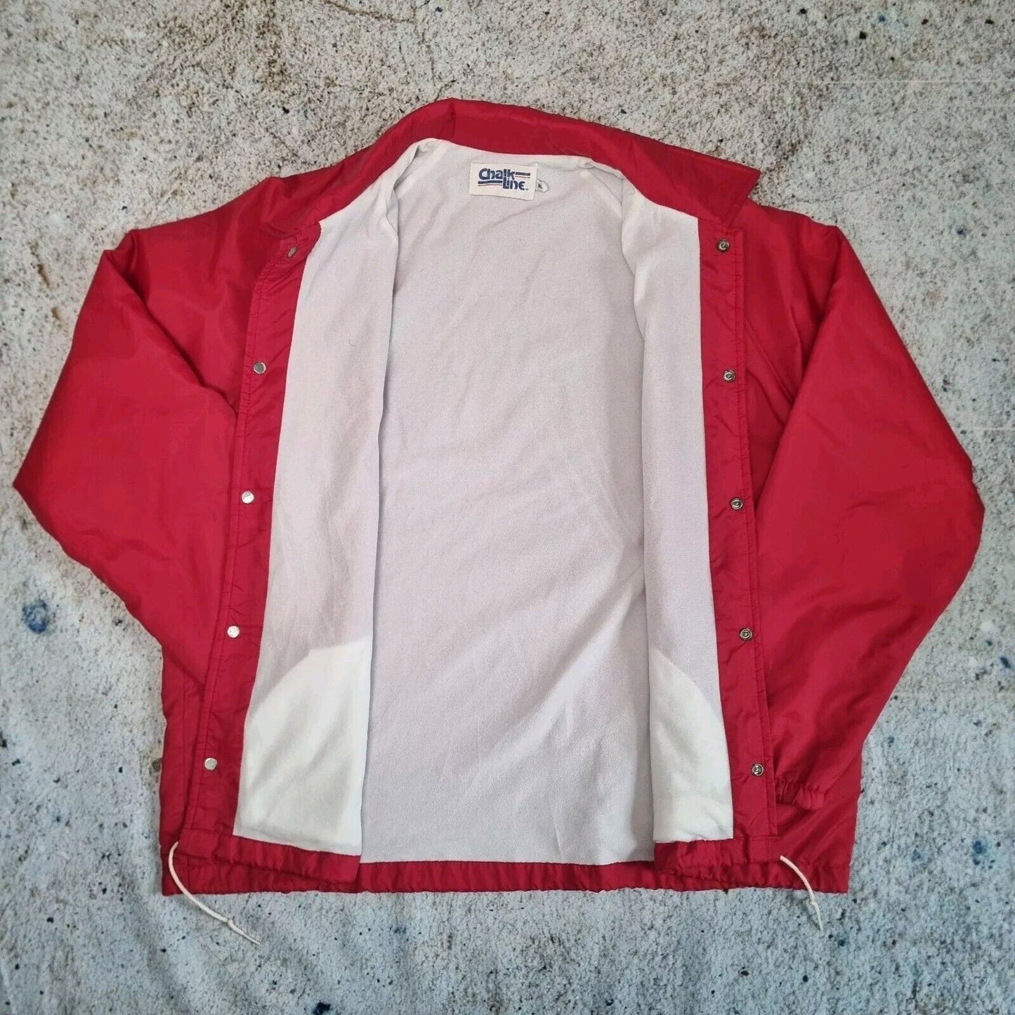 Chalk Line San Francisco 49ers Coach Varsity Jacket 90s - Size XL Red Vintage