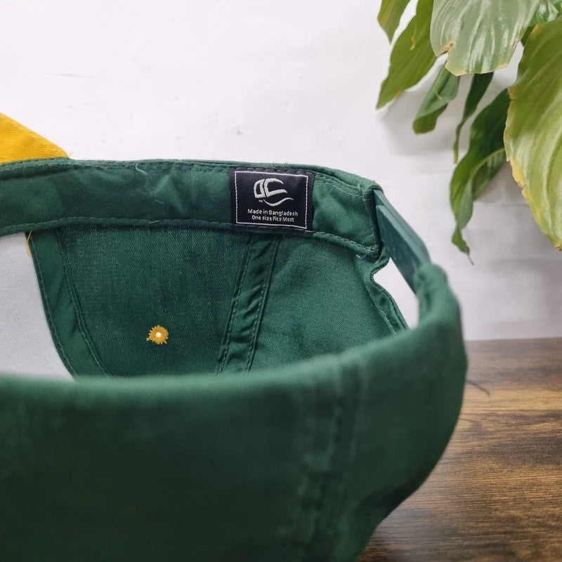 Vintage American Baseball Hat Snapback cap one size adjustable green yellow pitts & Son excavating