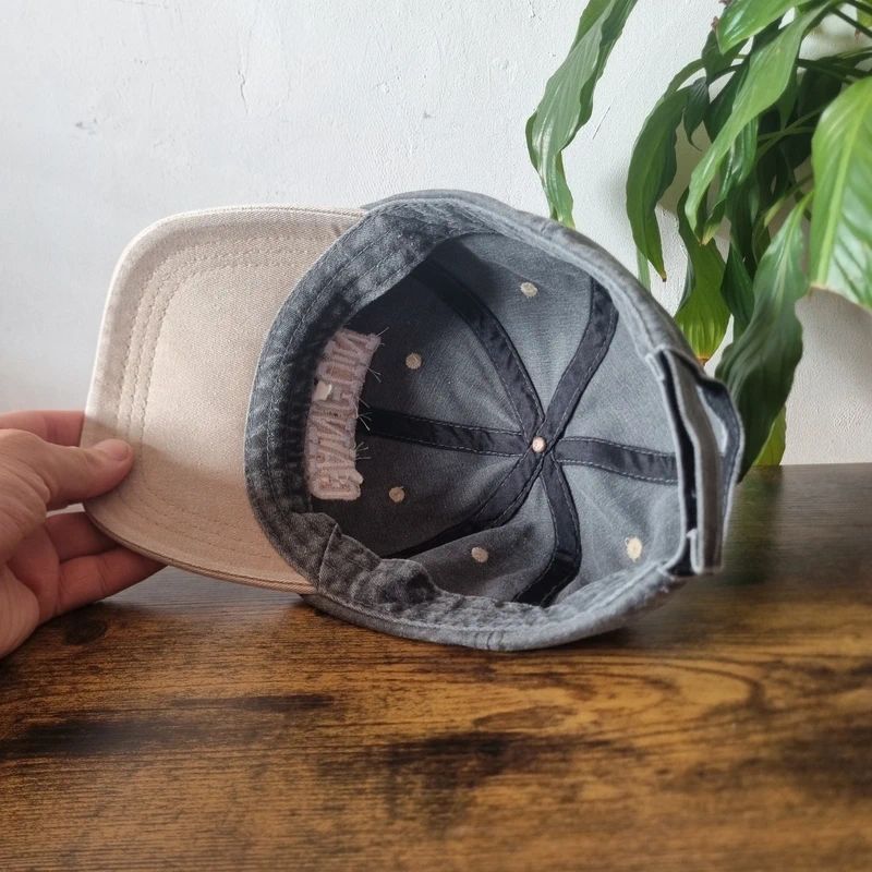 Vintage American Baseball Hat Snapback cap one size adjustable Cancun mexico grey beige