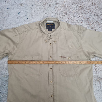 Woolrich OXFORD SHIRT WORK WEAR MENS SOLID - Brown - Size L
