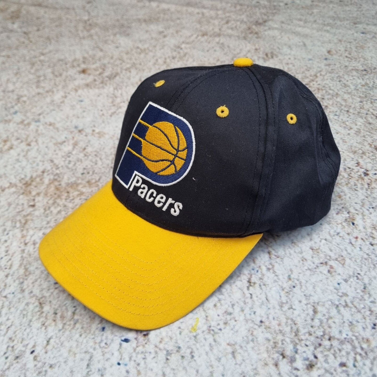 TWINS INDIANA PACERS CAP SNAPBACK NBA VINTAGE EMBROIDERED - Black - One Size