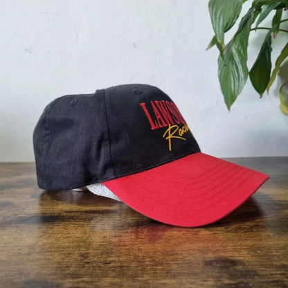 Vintage American Baseball Hat Snapback cap one size adjustable black red lawson racing