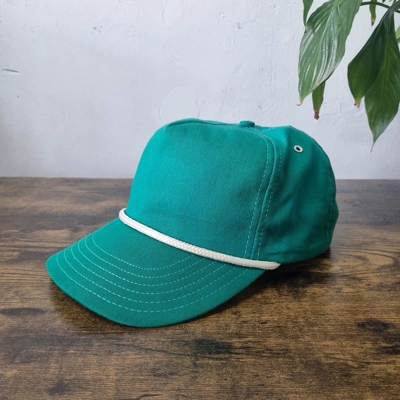 Vintage American Trucker Hat Snapback cap one size adjustable green