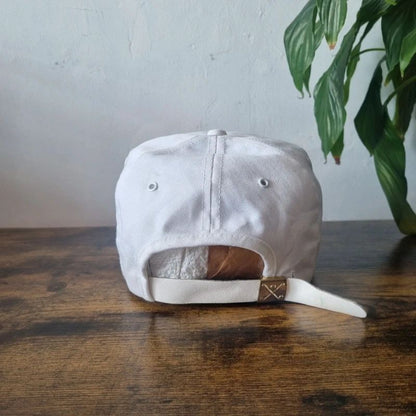 Vintage American Trucker Hat Snapback cap one size adjustable white Hughes