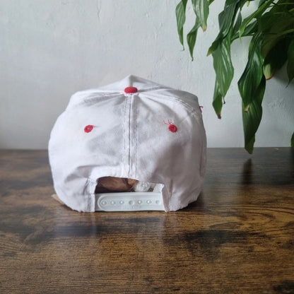 Vintage American Trucker Hat Snapback cap one size adjustable white red guitar straps
