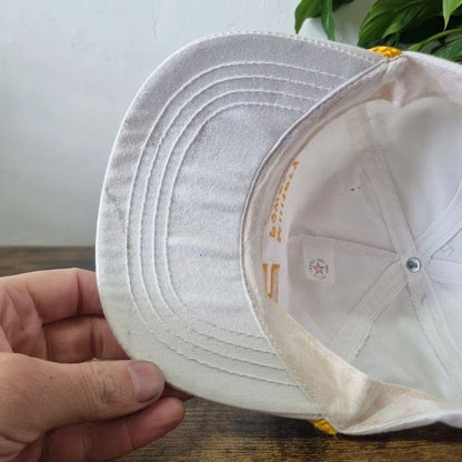 Vintage American Trucker Hat Snapback cap one size adjustable military power white