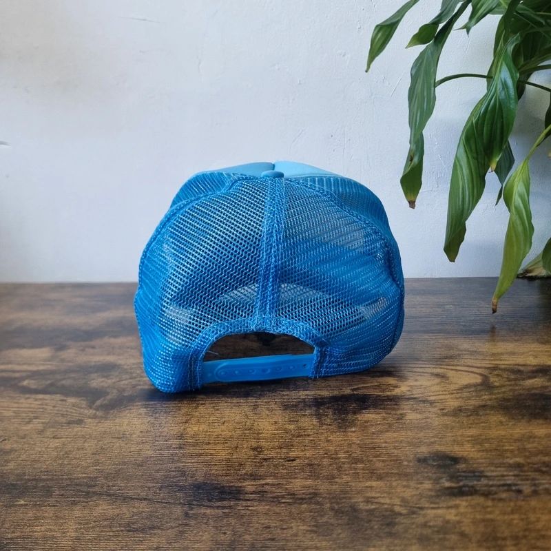 Vintage American Trucker Hat Snapback cap one size adjustable blue bros auction service