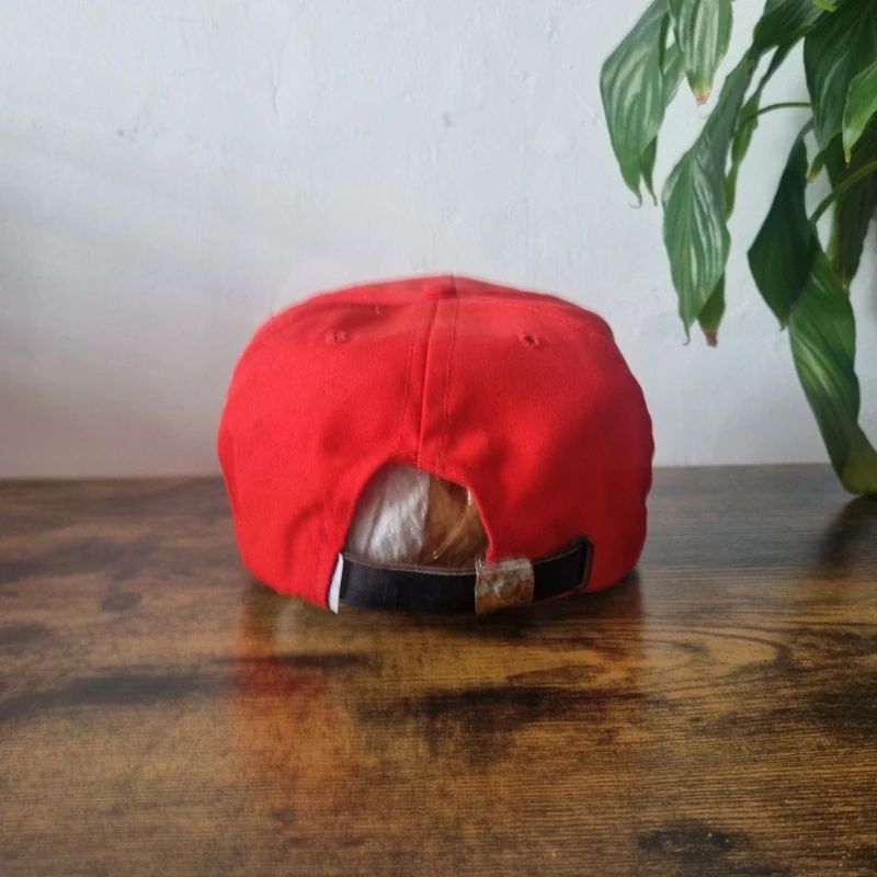 Vintage American Trucker Hat Snapback cap one size adjustable red woodcreek