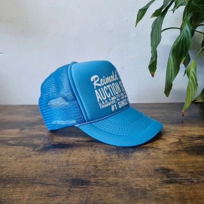 Vintage American Trucker Hat Snapback cap one size adjustable blue bros auction service