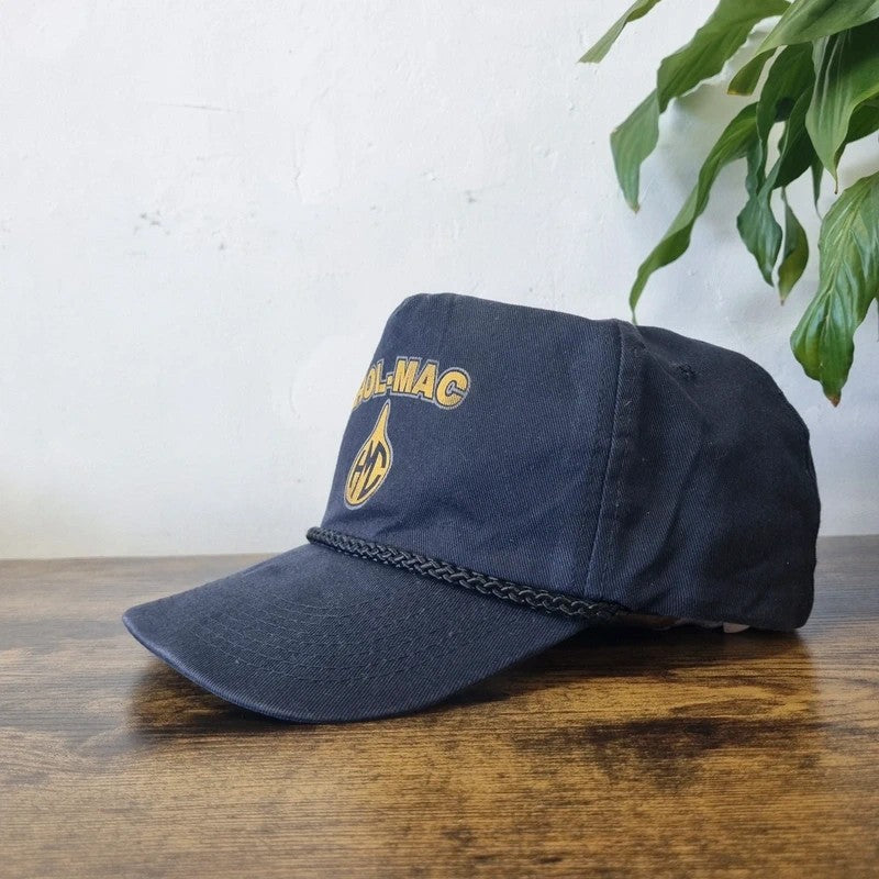 Vintage American Trucker Hat Snapback cap one size adjustable nlack hol mac