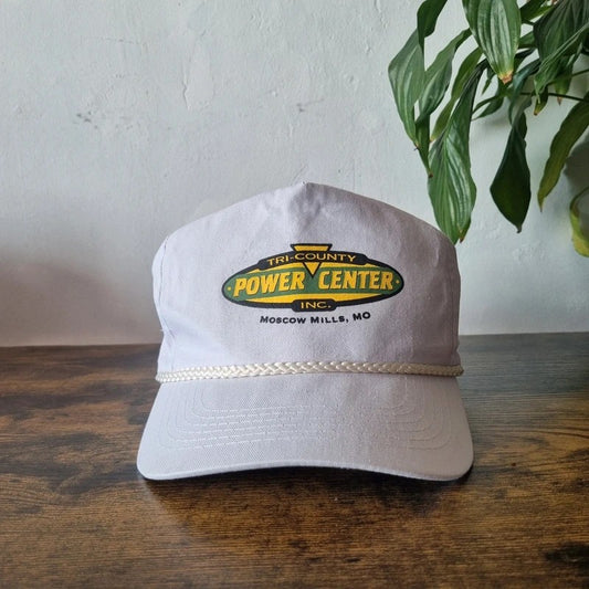 Vintage American Trucker Hat Snapback cap one size adjustable white power centre