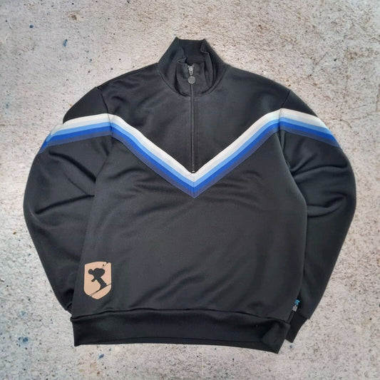 Vintage Nike 1/4 Zip Jumper Mens Large Black Pullover Sweater