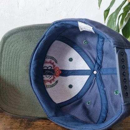 Vintage American Baseball Hat Snapback cap one size adjustable green navy Bahamas