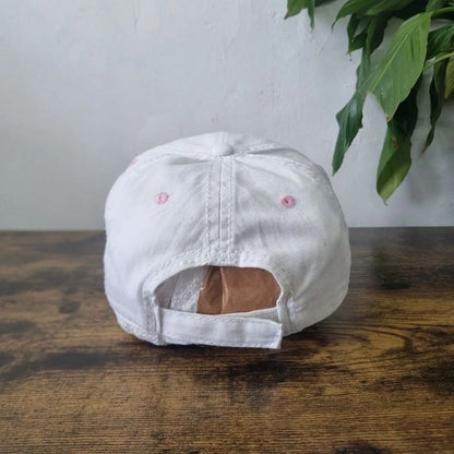 Vintage Chevrolet baseball Hat Snapback cap one size adjustable white pink y2k