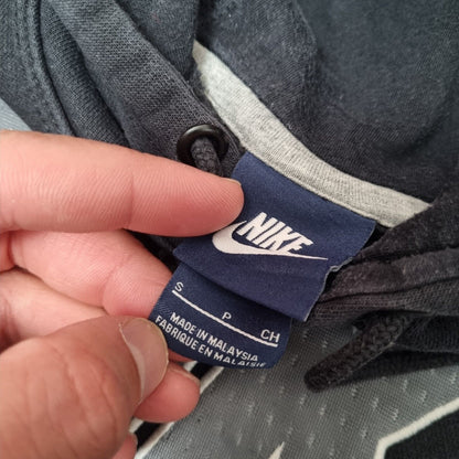 Nike Hoodie Logo Big Centre Spellout Size S Retro Hooded Swoosh Black