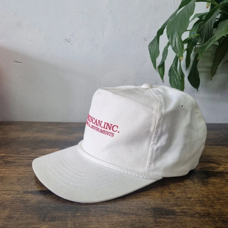 Vintage American Trucker Hat Snapback cap one size adjustable white Freescan inc