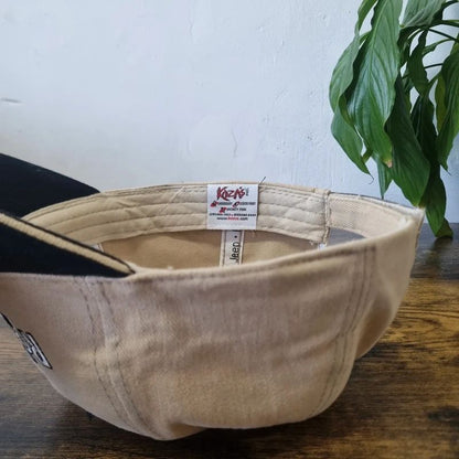 Vintage American baseball Hat Snapback cap one size adjustable beige black ron carter texas