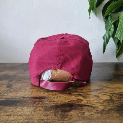 Vintage American Trucker Hat Snapback cap one size adjustable burgundy las vegas