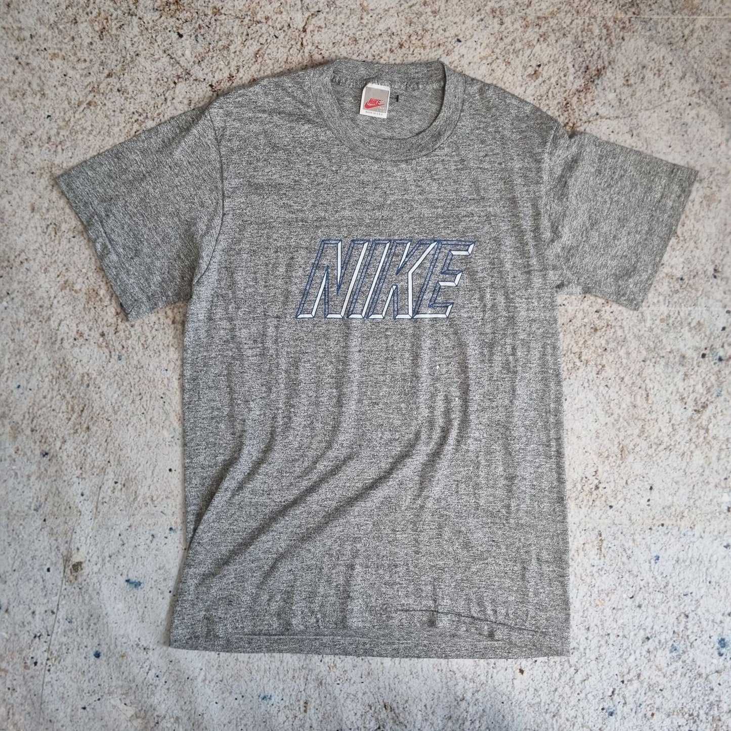 Nike T SHIRT SPELL OUT VINTAGE MADE IN USA  - Grey - Size S