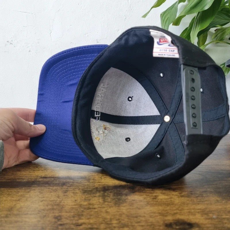 Vintage American Baseball Hat Snapback cap one size adjustable black purple Duck Federal