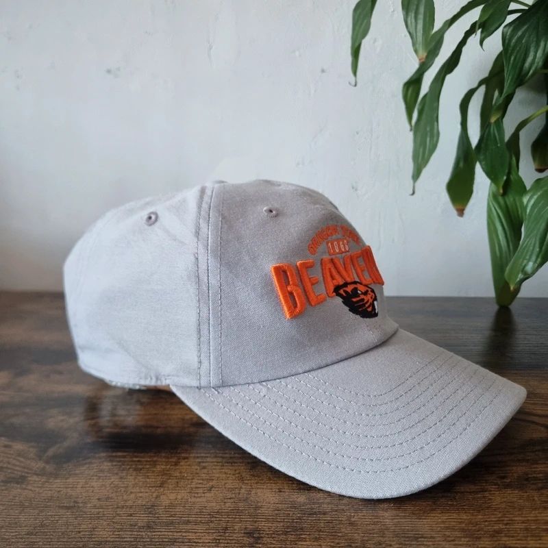 Vintage American baseball Hat Snapback cap one size adjustable grey beaver