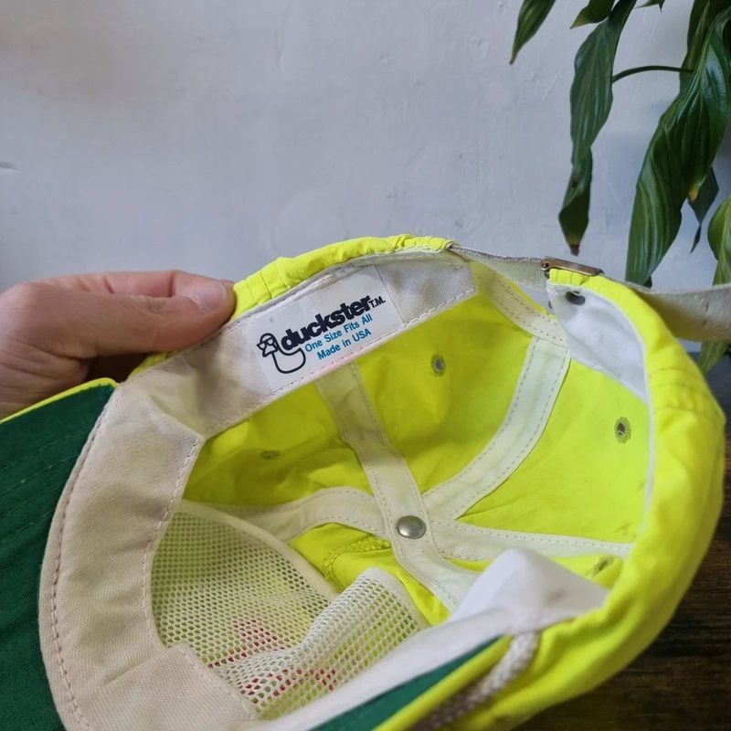 Vintage American Trucker Hat Snapback cap one size adjustable Edinburgh usaneon yellow