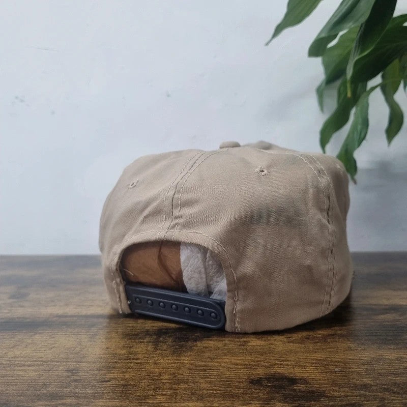 Vintage American Trucker Hat Snapback cap one size adjustable beige san Antonio auction